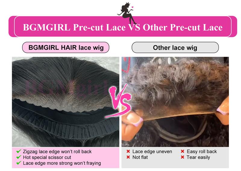 BGMgirl Body Wave Pre Bleached Pre Plucked 6*4 Wear Go 180% Density Glueless Pre Cut HD Lace Closure Human Hair Wig TikTokShopfalldealsforyou