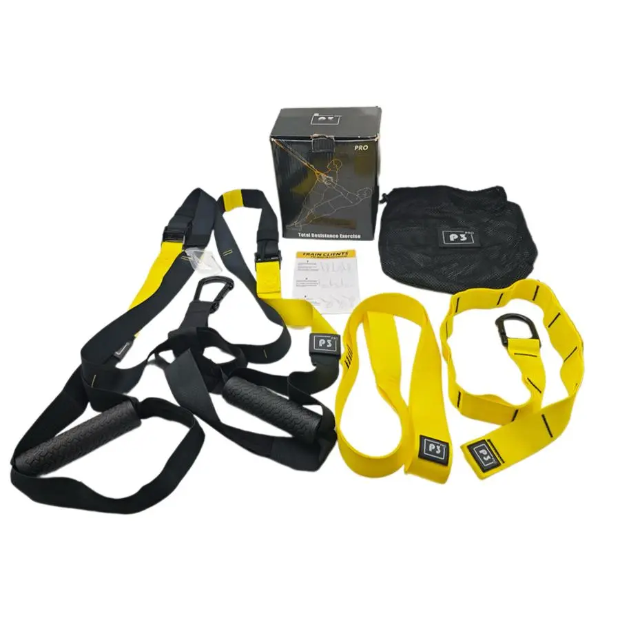 Suspension Trainer System, 1 Set Durable Design Home Suspension Trainer for Cross-training, Weight Training, HIIT Training & Cardio, Includes 3 Anchor Solutions for Indoor & Outdoor Home Gyms, Workout Straps, Fitness Equipment, Exercise Equipment