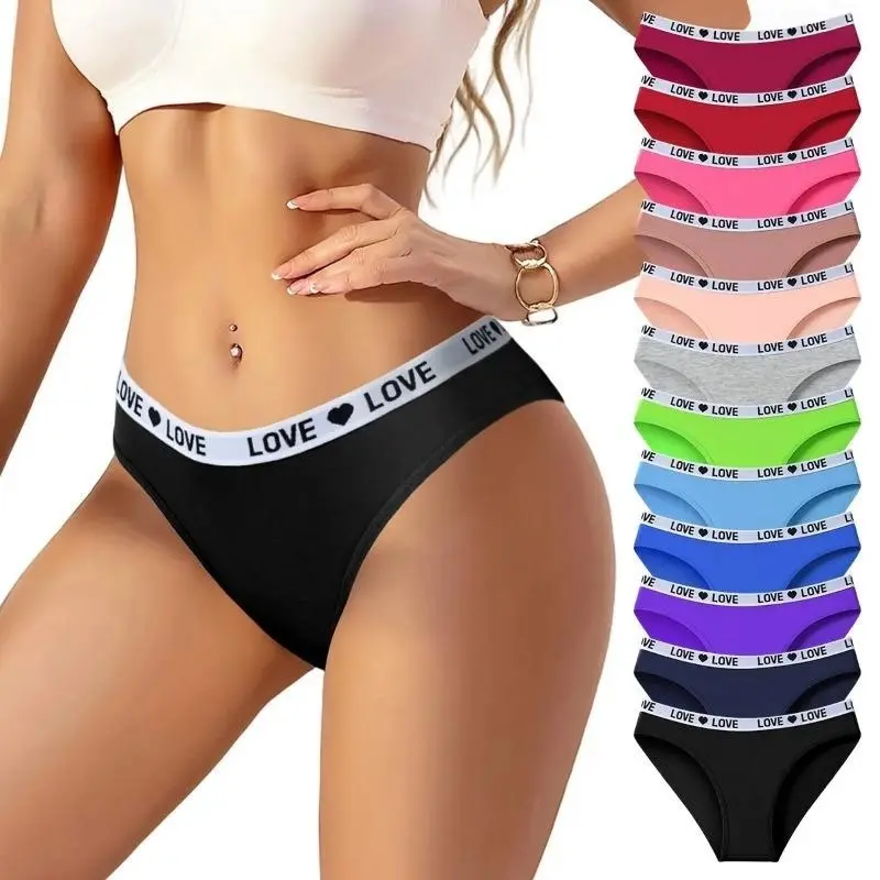Women's Cotton Underwear 12-Pack Mixed Color Mid-Rise Hipster Panties with Elastane, Soft Breathable XXL Underwear for Everyday Wear
