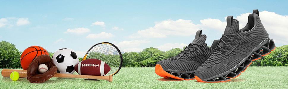 Men's Running Shoes Blade Tennis Walking Fashion Sneakers Breathable NonSlip Gym Sports Work Trainers,Sporty Lightweight Breathable Running Shoes For Exercise & Daily Wear Footwear Runner Training Closed Athletic Boy Casual Comfort Outdoorfun mens shoes