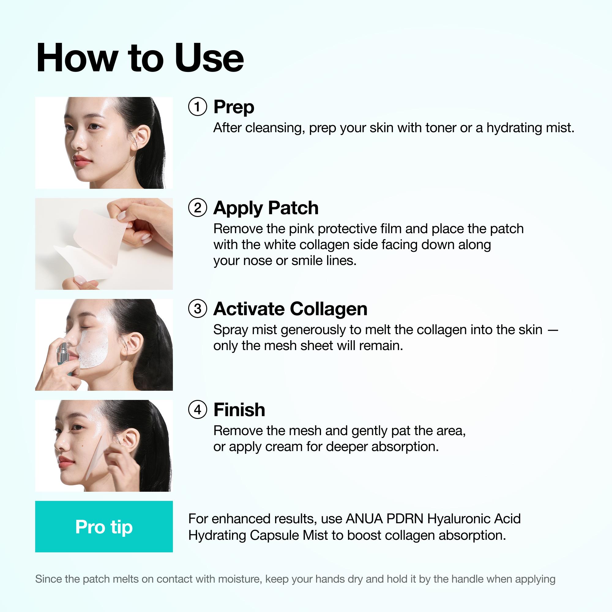 [Anua] PDRN Collagen Glow Facial Serum Spray 30ml, 100ml l Facial Mist, PDRN Hyaluronic Acid Capsule Mist, Hydrating, Glass skin, Glow Makeup, Collagen, Korean Skincare, Cakey Makeup