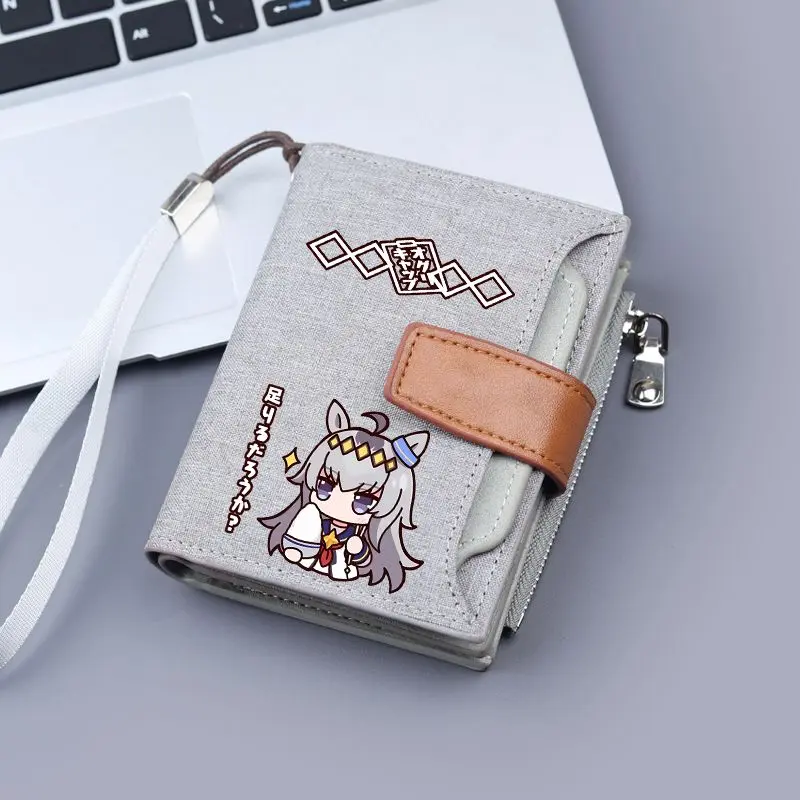 Uma Musume merchandise Short - style wallet featuring Otohanaberry, a Japanese - style anime - themed portable coin purse that can also hold student cards, suitable for both men and women