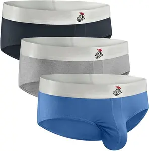 Modal Mid Rise Briefs No Fly 3 Pack Sport Man Menswear Underwear Traditional Soft Classic Cotton Breathable Activewear Athletic