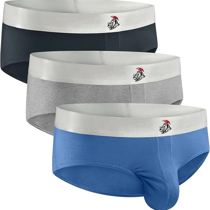 Men's Mid-Rise No-Fly Modal Briefs 3-Pack - Soft, Breathable, Stretch Men's Underwear for Gym, Work - Traditional Classic Activewear