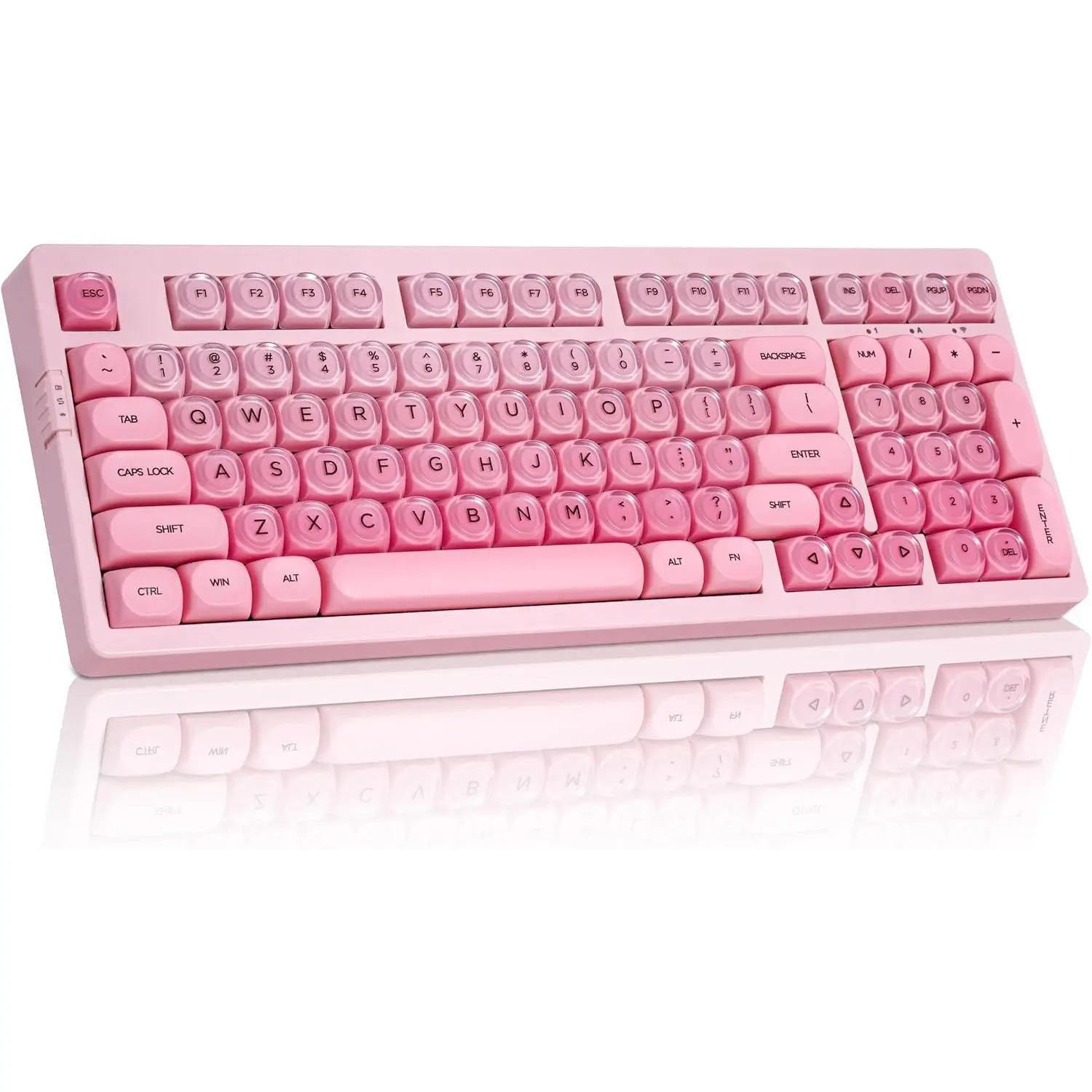 ZORNHER ZH980 Foundation Mechanical Keyboard 95% Pink Creamy Keyboard with Number Pad, Cute Jelly MOA Profile Keycaps, Creamy Sound Linear Switches, Hot Swappable, RGB Backlit,back to school,back to school shopping tiktokshopbacktoschool
