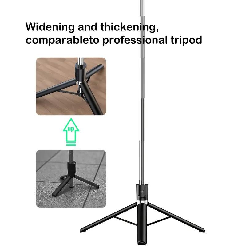 68 Inch Retractable Selfie Stick Professional Floor Tripod For Live Streaming, With Wireless Remote, 360° Rotation, Stable Anti-shake Design. Ideal For Travel Vlogs & Outdoor Live Streaming. Compatible With IPhone/Android Smartphones