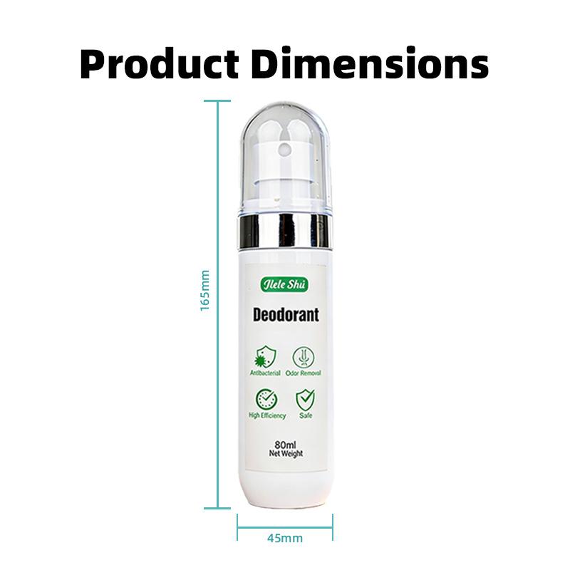 Jiele Shu Deodorant — all-day odor control, colorless and odorless; avoids masking odors with fragrance; antibacterial and antimicrobial properties; gentle formula