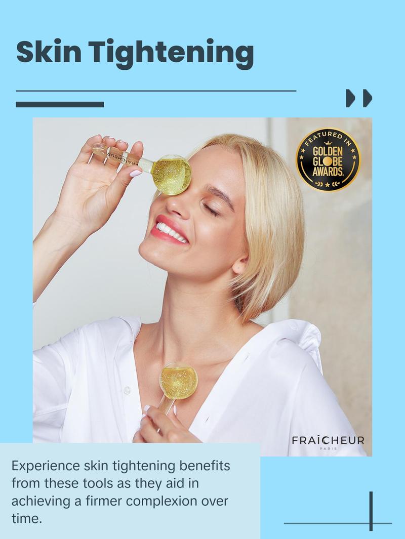 Fraîcheur Gold Ice Globes - Premium Cooling Face Massage Tools for Glowing Skin - Boosts Circulation Reduces Puffiness Tightens Skin - Ideal for Daily Skincare & Relaxation Fraîcheur Gold Ice Globes - Premium Cooling Face Massage Tools for Glowing Skin - Boosts Circulation Reduces Puffiness Tightens Skin - Ideal for Daily Skincare & Relaxation