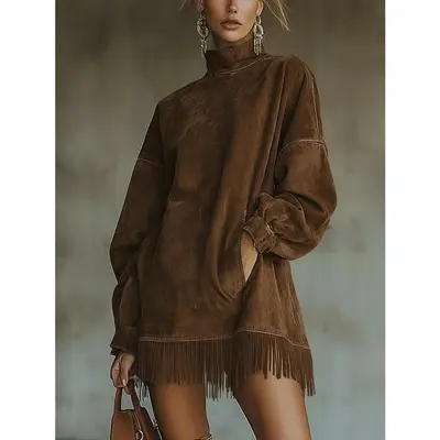Miranda Lambert Cma Brown Leather Dress - TikTok Shop