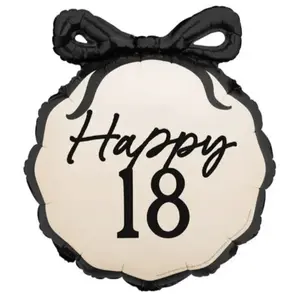 HAPPY BIRTHDAY 18 MILESTONE YEARS ROUND FOIL BALLOON
