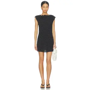 LIONESS Mariner Mini Dress in Noir Polka