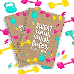 Women’s Fitness Planner & Workout Journal, A5 Portable Planner with DIY Stickers, Detailed Goal, Routine and Progress Tracking for Home and Gym
