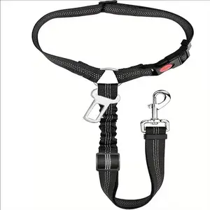 Car Seat Belt Dog Leash, Length Adjustable Pet Safety Leash, Car Safety Leash, Dog Traction Rope, Car Interior Accessories protector trave
