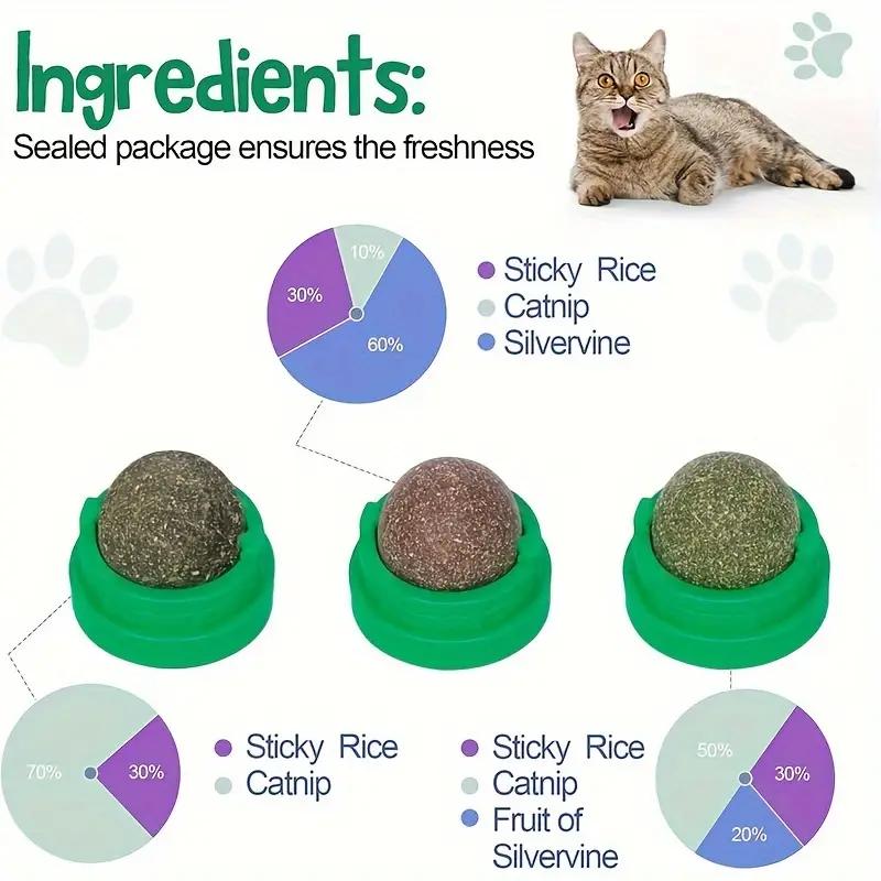 Catnip Toys Balls 4 Pcs, Extra Cat Energy Ball, Edible Kitten Silvervine Toys, Healthy Kitty Teeth Cleaning Dental Chew Toys, Cat Wall Treats Cat Stuf Catnip Toys Balls 4 Pcs, Extra Cat Energy Ball, Edible Kitten Silvervine Toys, Healthy Kitty Teeth Cleaning Dental Chew Toys, Cat Wall Treats Cat Stuf