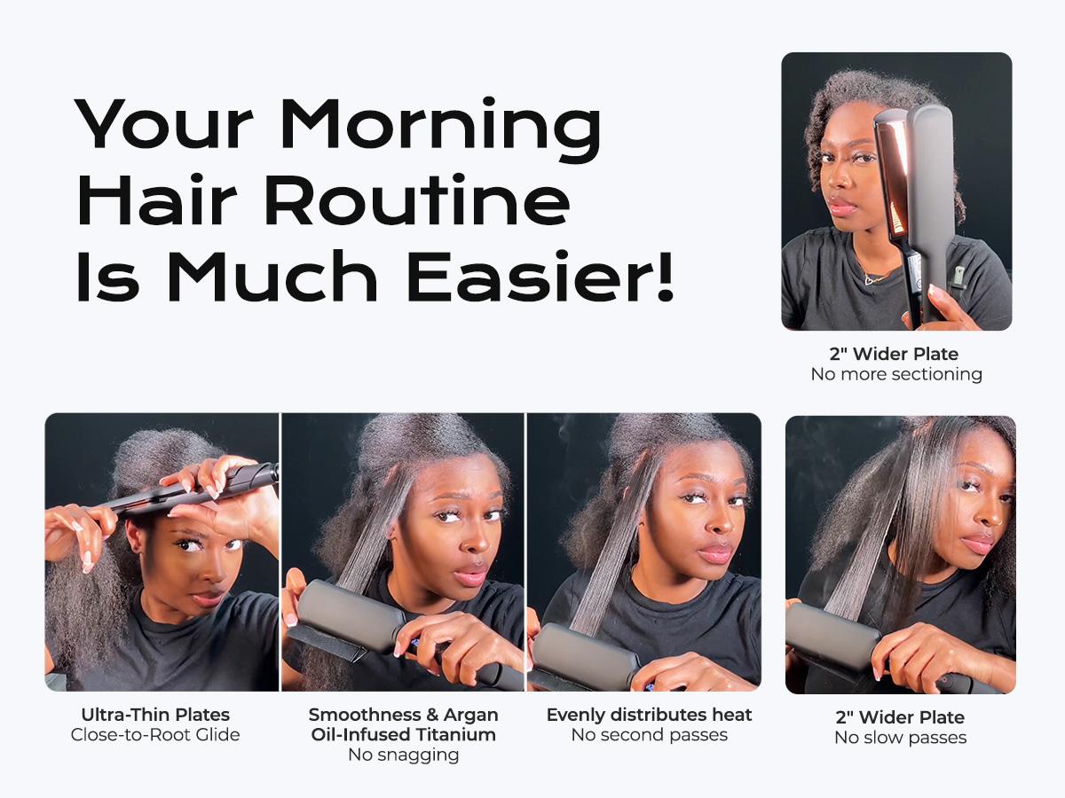 VanessaPro OneShot Hair Straightener Styling Flat Iron for Professional Salon Results and All Hair Types Hair Styling Tools