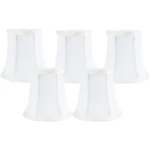 Meriville Faux Silk Clip On Chandelier Lamp Shades, 3.5-inch by 5-inch by 4.75-inch