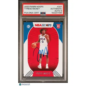 2020 Panini Hoops #207 Tyrese Maxey PSA Auto 9