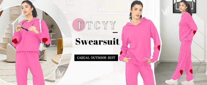 ETCYY NEW Women's 2 Piece Lounge Sets-Bow Trim Print Hoodie & Wide Leg Sweatpants Comfort Set,Bonney Bow Detail,Fall Oversized Sweatshirts,Fitted Long Sleeve Tracksuit,Basic Loungewear,Camo Hoodie,Cute Clothes,Sweatsuit Outfits TikTokShopHolidayHau