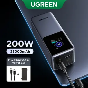 UGREEN 20000mAh 130W Power bank ,25000mAh 200W, 12000mAh 100W Fast Charging Powerbank, 65W Charger PD Super Fast Charging For iPhone 17/16/Macbook Air/Pro Lenovo Laptop, with LED Display Screen, TikTokShopBlackFriday ,TikTokShopJumpstartSale