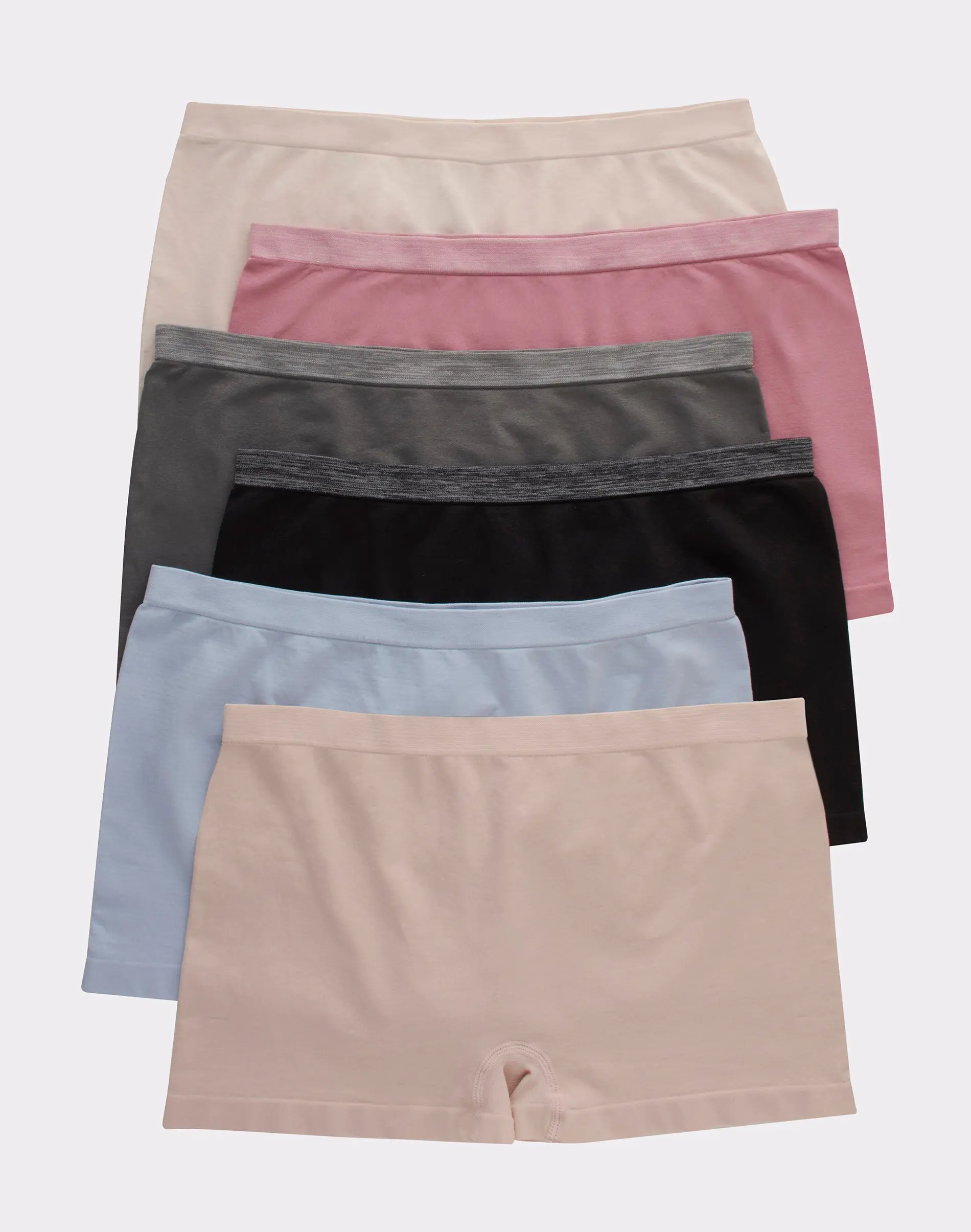 Hanes Women's Seamless Boyshort Underwear, Comfort Flex Fit, 6-Pack