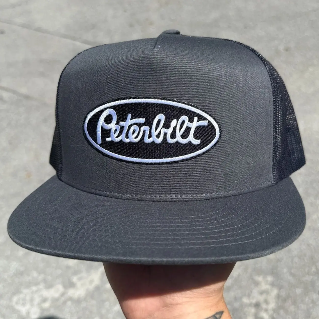 Peterbilt Black Patch Trucker Hat Classic Snapback 10 colors