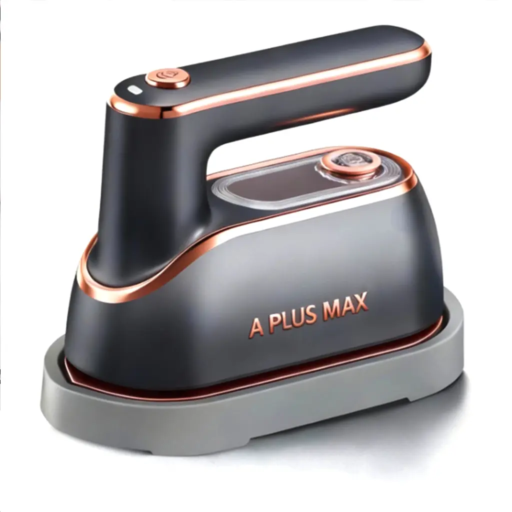 A PLUS MAX 2-in-1 Foldable Rotary Steam Iron & Steamer - Modern Portable Garment Wrinkle Remover, Fast Heat-Up, 3 Steam Modes for Control, Large Soleplate, 150ml, Lightweight, for Home, Travel