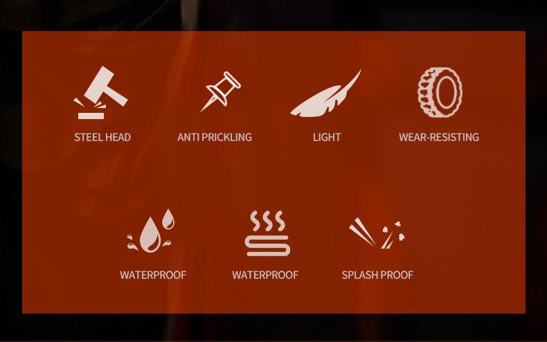 Rotating Buckle Shoelace Work Shoes Waterproof Wear-Resistant Warmth Insulated Anti-Puncture Anti-Smash Steel Toe Safety Shoes