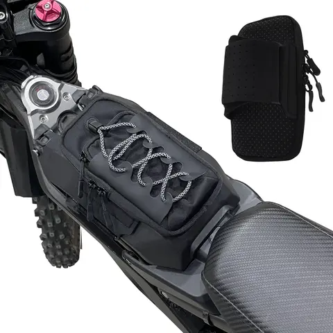 Dirt Bike Front Frame Bag for Surron Light Bee S X, Battery Cover Storage Bag for Segway X160 X260, for Surron Ultra Bee Frame Battery Bag for Eridepro, Electric Dirt Bike Accessories, Bicycle Bag, Mobile Phone Storage Sports Arm Sleeve Wrist Bag