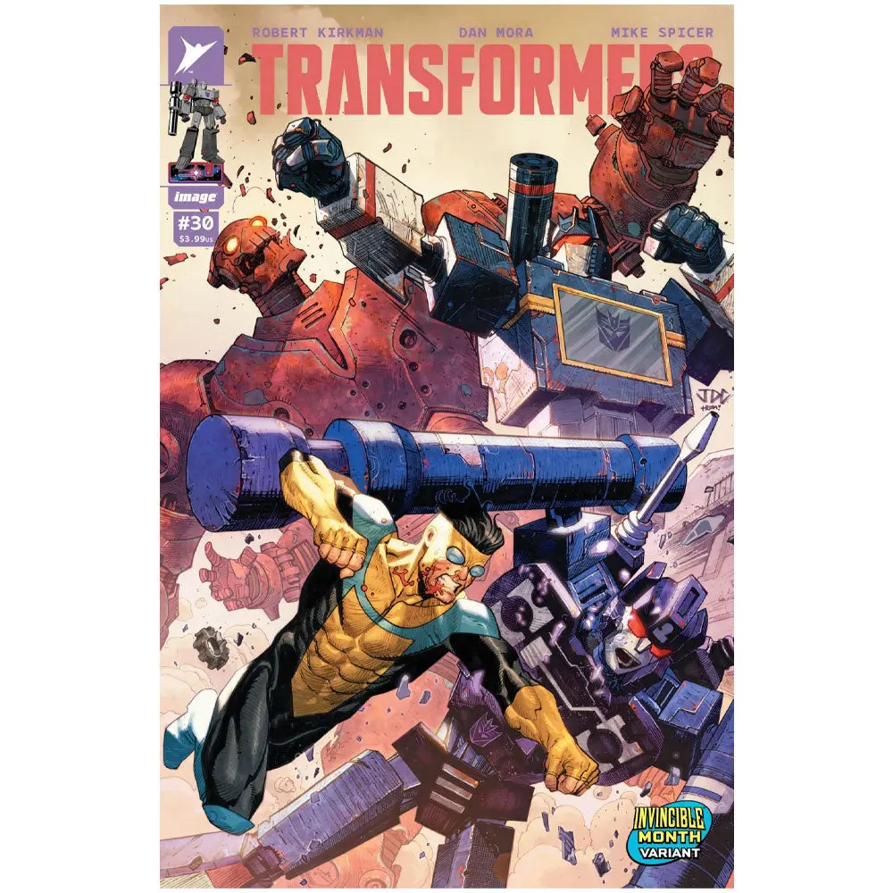 Transformers #30 Cover F - Cassara Invincible Team Up Variant Comicbook, Energon Universe Collectible Comics & Manga Item