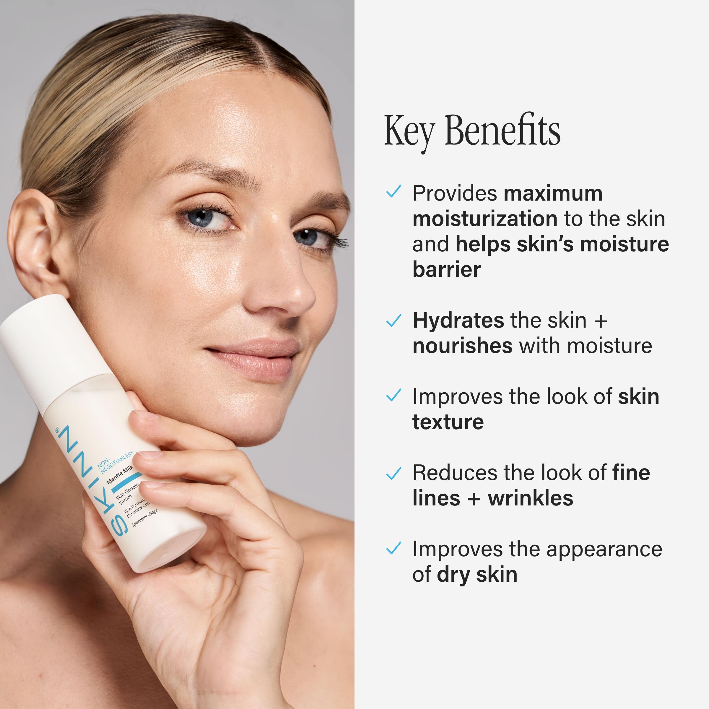 SKINN Cosmetics: Mantle Milk Skin Repair 100 Hours of Hydration - Moisture-Supporting Serum for Enhanced Hydration and Barrier Care Moisturizer Milky