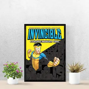Invincible Compendium One Poster, Mark Grayson Superhero Wall Art, Comic Book Room Decor, Gift For Fans