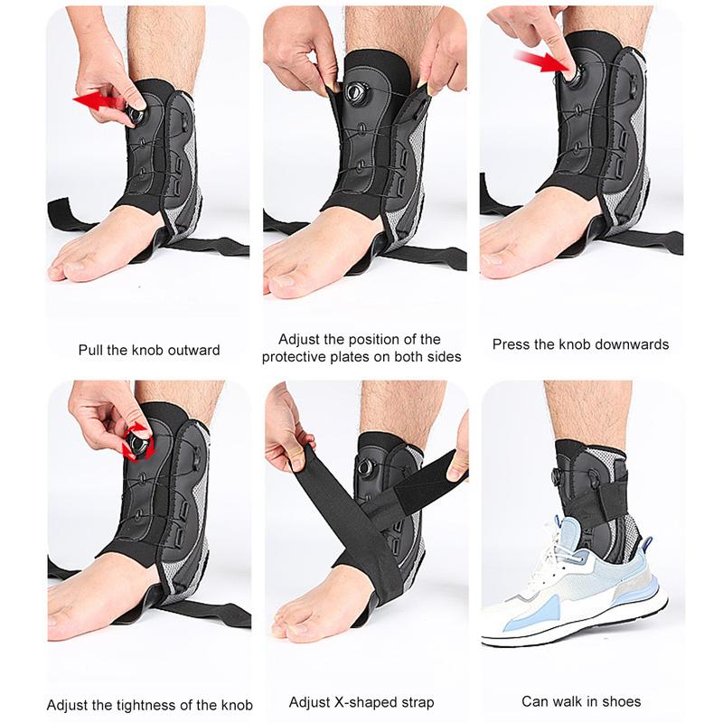 1PCS Ankle Brace for Sprained Ankle, Slim Fit. Unique Multi-Function Stabilizer- Ankle Support for Women Men, Easy To Use for In