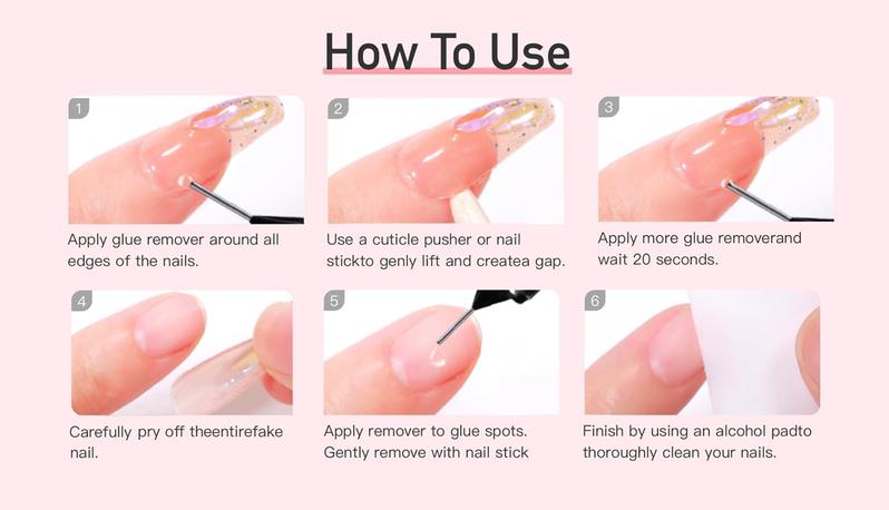 Wearable Nails ，10g Upgraded Super Strong Semi-Solid Tube Xiaomi Glue, Quick-Drying Patch Glue, No Whitening, No UV Light Required, Durable, with Decoupling Solution Set
