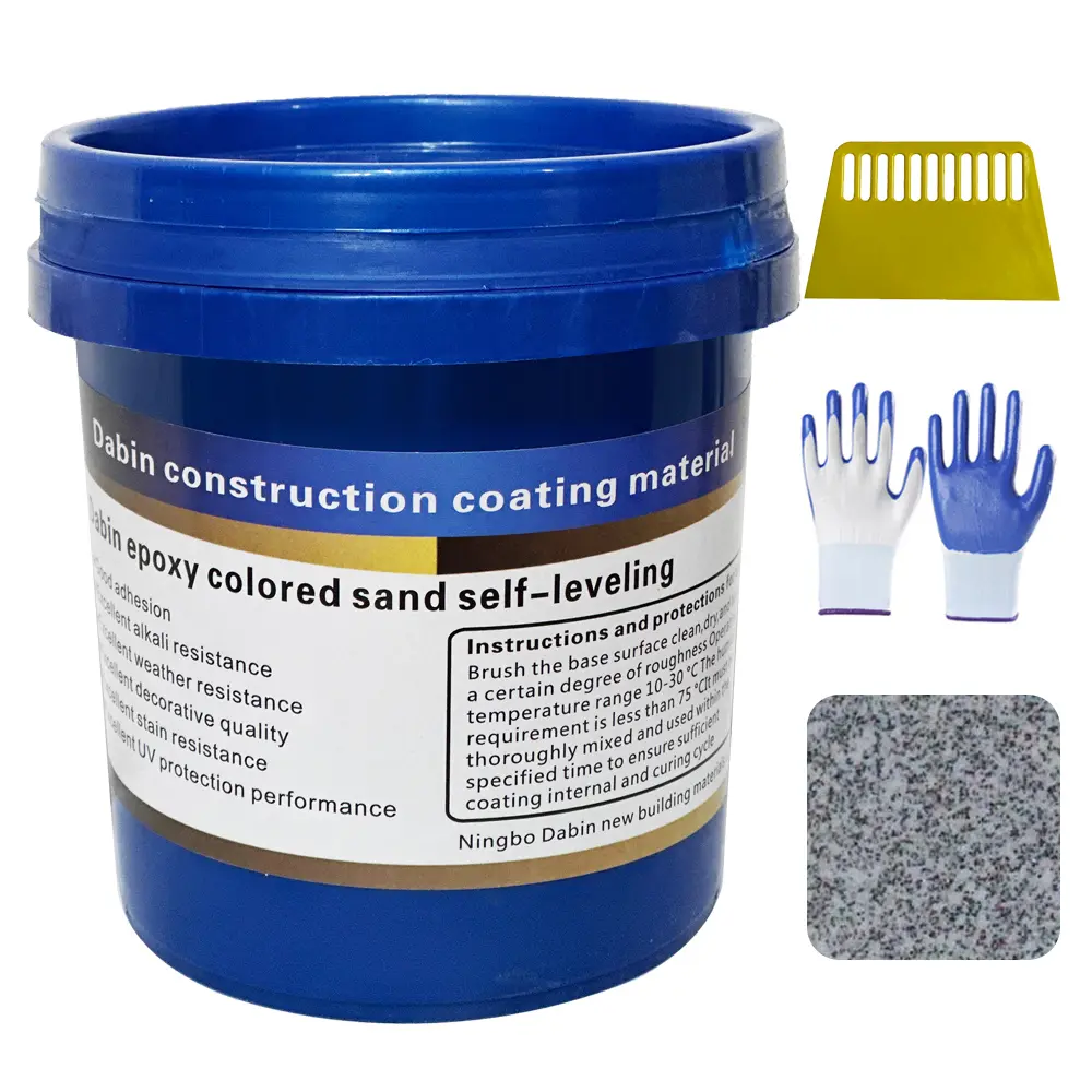 Louis Forest 0.14-1.4gal Colored Sand Trial Set - Waterproof Water-Based Cement Paint, Weatherproof Epoxy Coating, 1yr Warranty, Smooth Even Epoxy Surface, 20min Mix Window, Gloves for Safer Mixing, for Concrete Floors