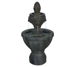 Lion Head Stone Water Fountain By Nature Spring