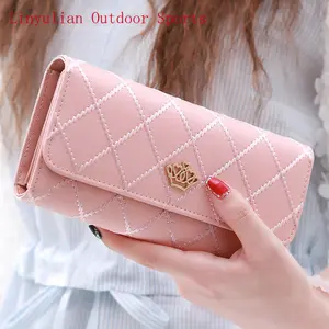 New Hot-Selling Women's Wallet Long Multi-Functional Quilted Crown Embroidery 70% off Wallet Large Capacity Phone Bag