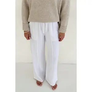 Bungalow Linen Pants in White