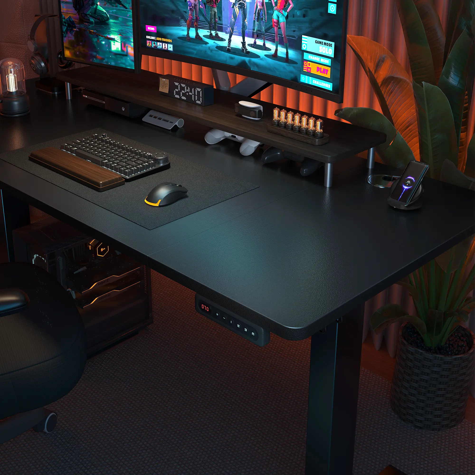 63"x24" Electric Standing Adjustable Height Desk - Commercial Office Furniture, Compact Ergonomic Computer Desk, Dual Monitor Setup Compatible, 3 Memory Presets Auto-Adjusting, Cable Management, Effortless Lifting Tech Workstation for Remote Work, Adjusta
