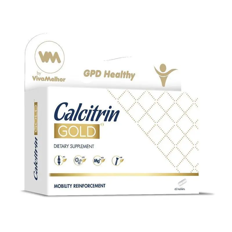 Calcitrin GOLD - Bones and joints Healthcare Fitness Supplement Edible Dietary Calcium Vitamin Tablet Magnesium Dietary Supplement, Mobility Reinforcement, 60 Tablets health