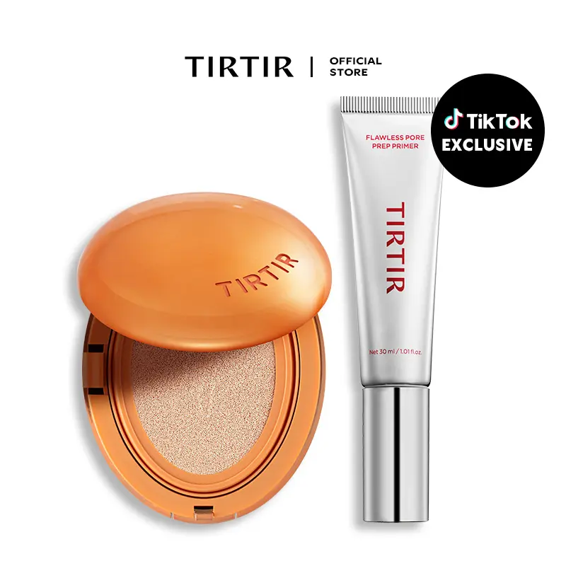 [NEW] [TIRTIR Official] Night Out Grip Duo l Mask Fit Filter AI Cushion + Flawless Pore Prep Primer l Oil-balancing and Long-wear Hold