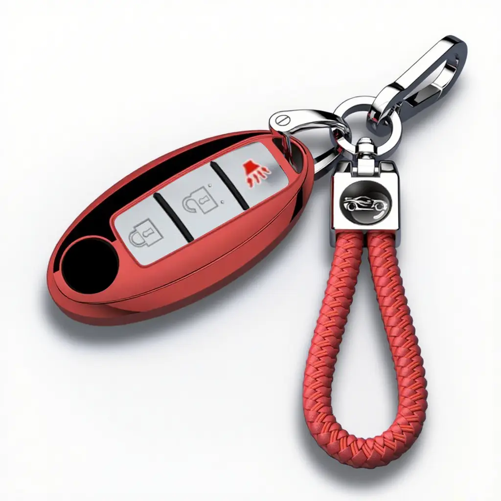 Key Fob Cover Compatible with Nissan 370Z Armada Kicks Murano Pathfinder Rogue Titan Versa Note Infiniti Smart 3 Buttons TPU Remote Keyless Key Fob Case Protection Shell Accessories