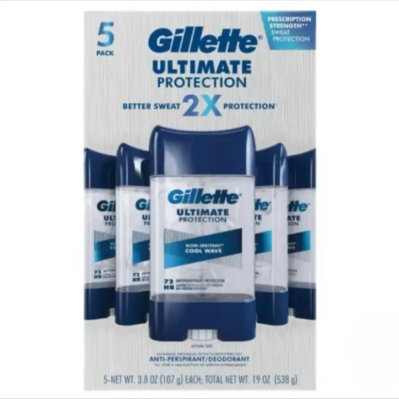 Gillette Ultimate Protection 6-in-1 Antiperspirant, 3.8 oz, 5-pack Body Care Deodorant