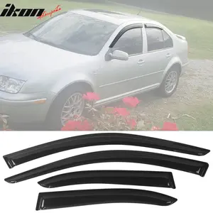 Window Visors for Volkswagen Jetta 1999-2005 Smoke Tape On 4PCS Acrylic