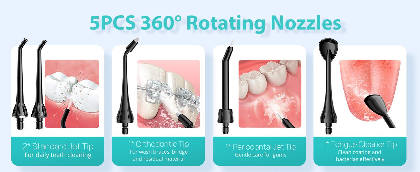 COSLUS CX20 Water Flosser For Teeth Cleane: Portable Cordless Oral Irrigator 300ML, 5 Nozzle,Multimodes, Rechargeable,IPX7 Waterproof for whitening tablets,Tongue Scraper Water Flosser For Braces,water flosser for tonsil stones/tartar, Oral Plaque Remover COSLUS CX20 Water Flosser For Teeth Cleane: Portable Cordless Oral Irrigator 300ML, 5 Nozzle,Multimodes, Rechargeable,IPX7 Waterproof for whitening tablets,Tongue Scraper Water Flosser For Braces,water flosser for tonsil stones/tartar, Oral Plaque Remover