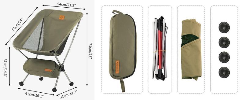 Naturehike Ultralight Camping Chair YL08/09 for Outdoor Hiking & Travel – 2.12 lbs Lightweight,Portable & Foldable with Anti-Sinking Feet camp camping accessories dealsforyoudays