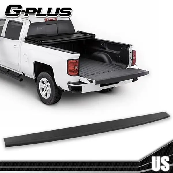 G-PLUS Chrome Rear Tailgate Top Protector Molding Trim - 1 x Rear Tailgate Spoiler, 61 in Durable ABS Plastic Cover, Textured Surface Car Protector for 2014-2018 GMC Sierra, 2014-2019 Silverado Exterior Accessory, Durable Cover