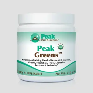 PEAK Organic Alkalizing Greens - Natural Alkaline Blend for Improved Digestion and Overall Health