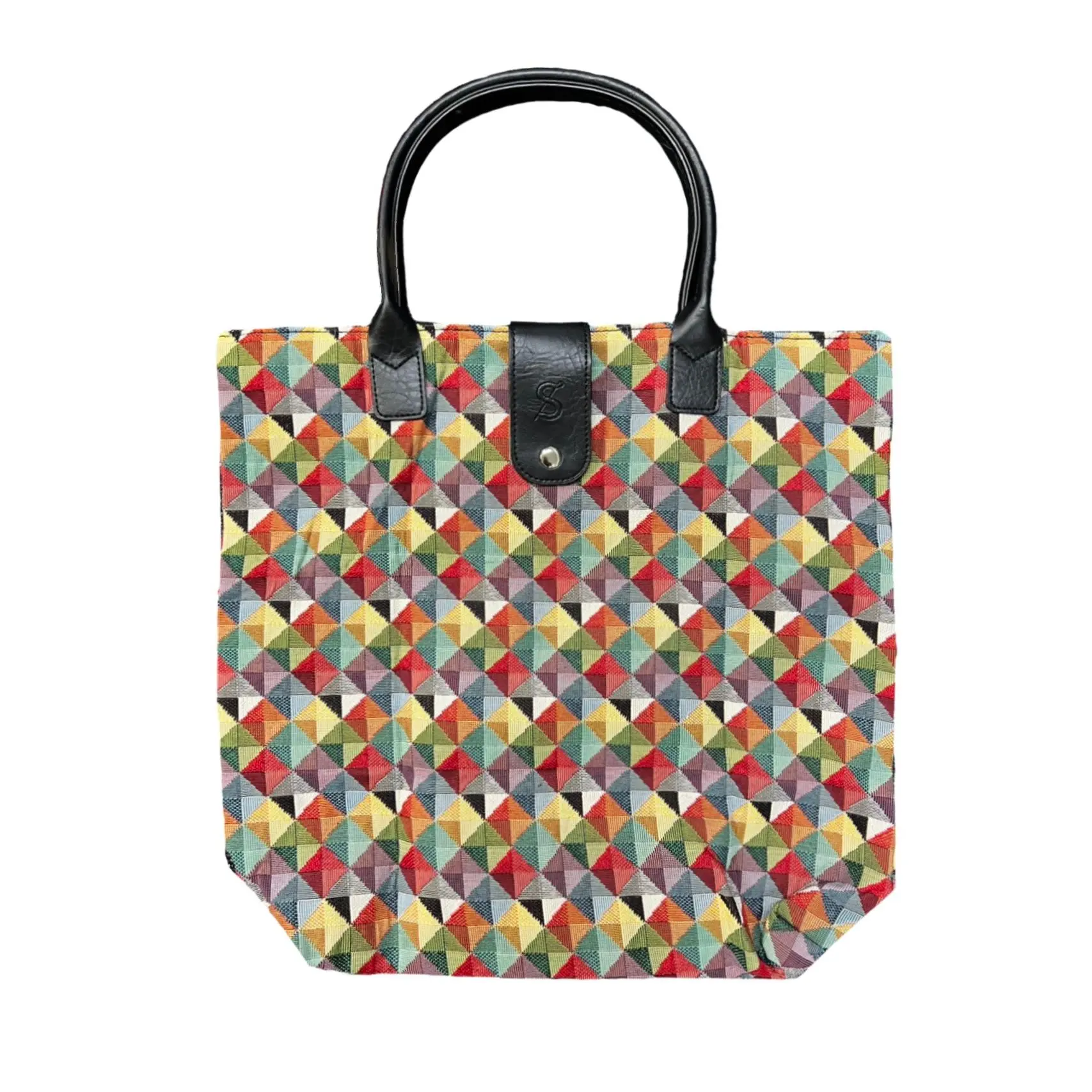 Multicolor Triangle Folding Bag