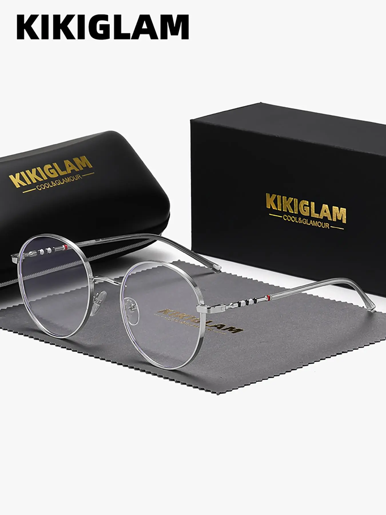 Vintage Round Frame Eyeglasses, Circle Glasses, Fashion Eyeglasses for Women & Men, blue light glasses, Fashion Eyeglasses for Work, Daily Clothing Decor, Perfect for Student Daily Use, Vintage Metal Frame