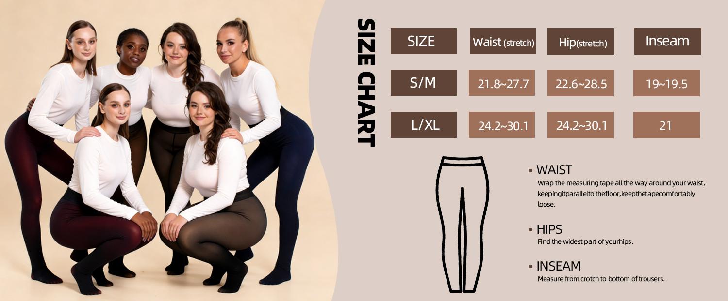 CHRLEISURE 2PACK Fleece Lined Tights Sheer Women - Fake Translucent Warm Pantyhose Leggings Sheer Thick Tights for Winter